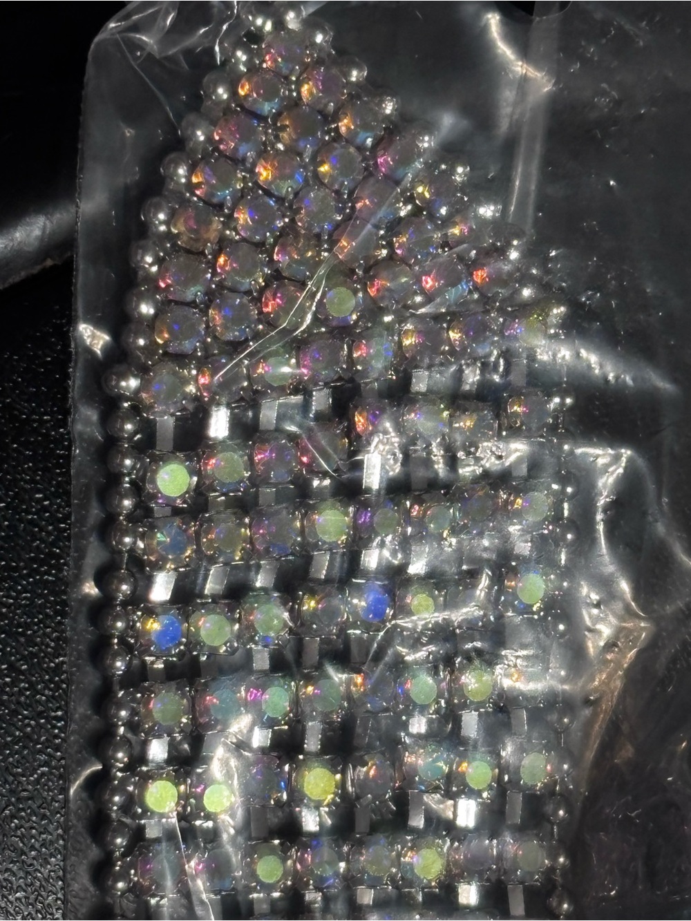 torrid Iridescent Multi-Row Rhinestone Belt - Pink/Gold/Silver - Picture 8 of 14